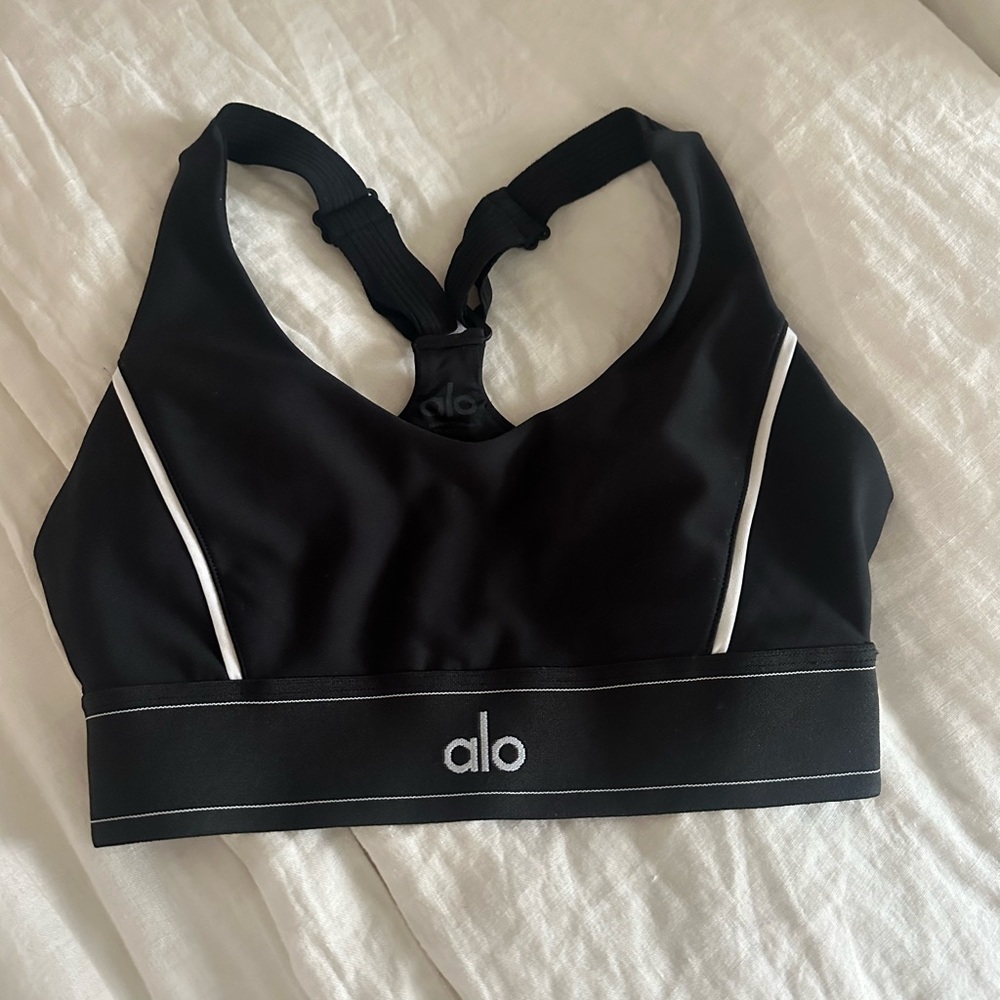 ALO Yoga Black and White Women's Swim Top